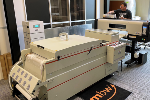 DTplus Maschine bei mbw Wanderup - mbw: New transfer printing machine