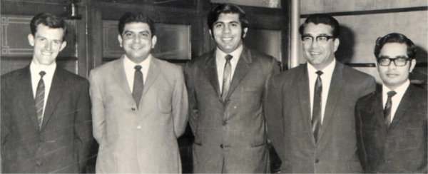 L R Eric Fog Daraius Sorabji Kumar Bhavani Bill Beltell and Rajan Mulchand - Laltex UK celebrates its 60th anniversary